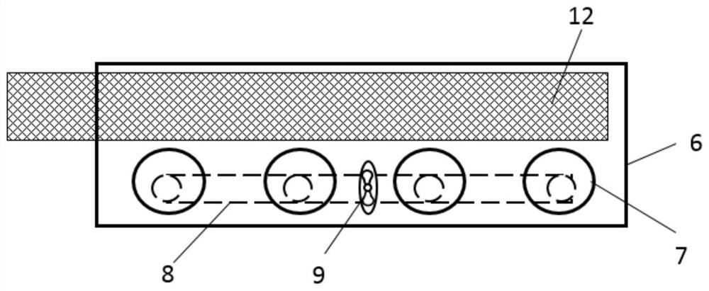 Aerodynamic circulation heating device and roadbed thereof