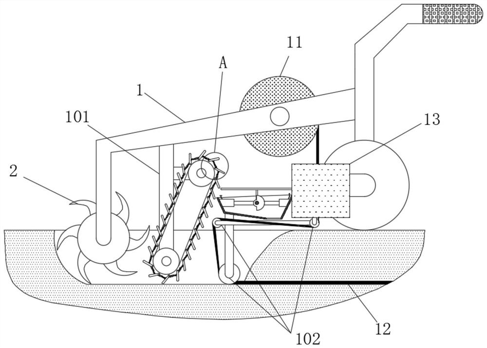 Intelligent cable laying device for data transmission based on mobile communication product