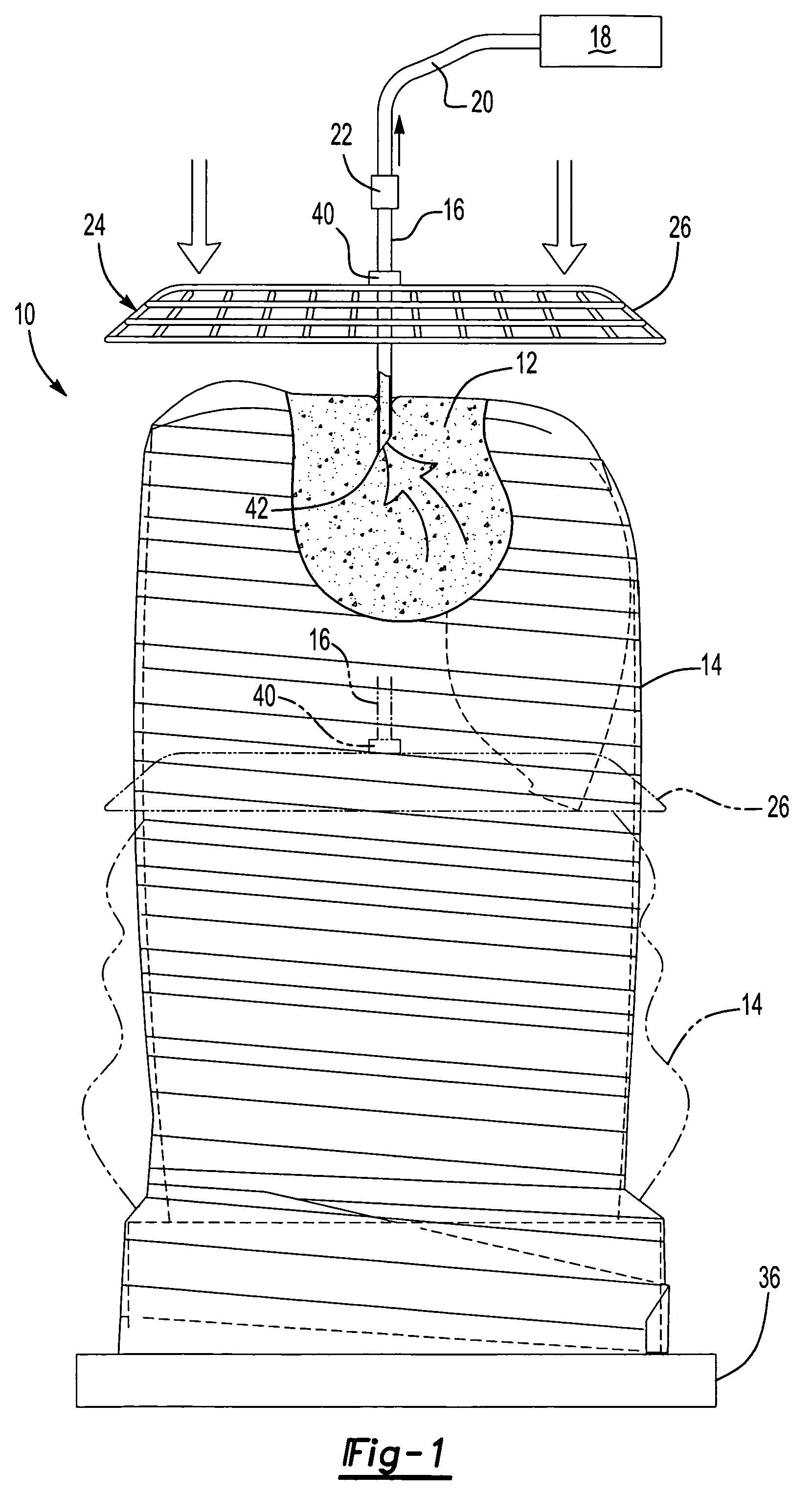 Vacuum wand assembly for extracting a product from a container