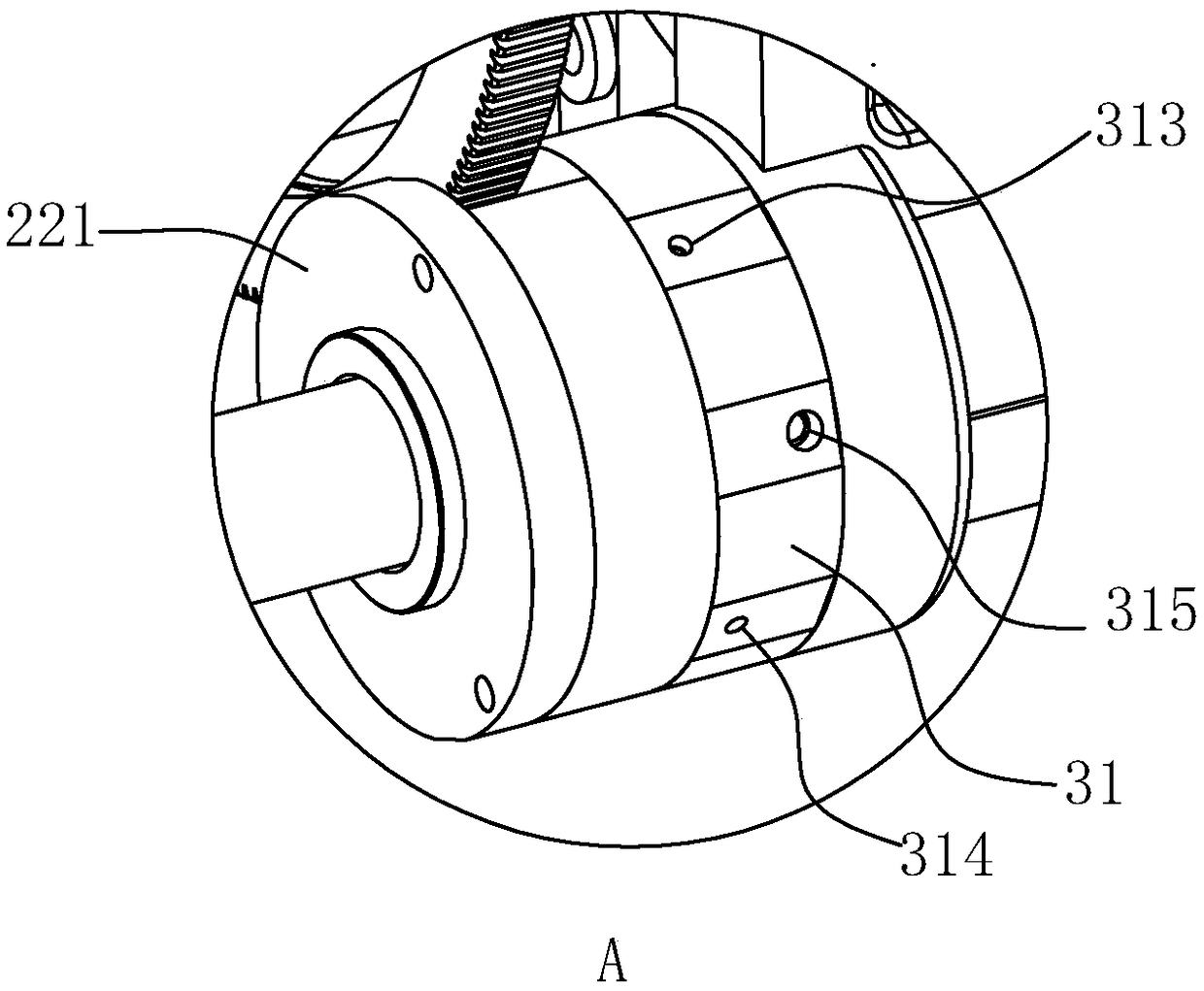 Connecting rod clamping mechanism and injection molding machine comprising same