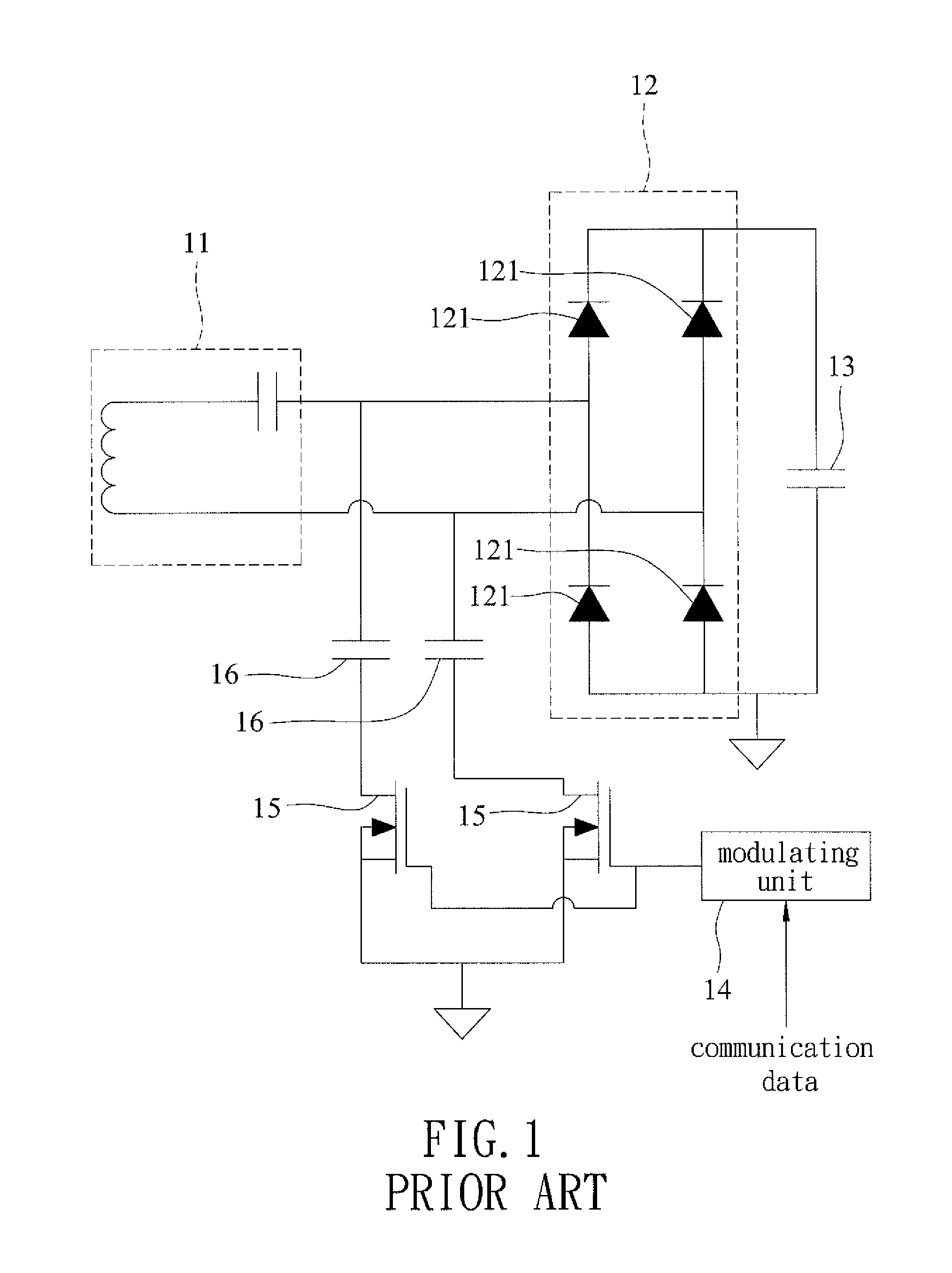 Rectifying-and-modulating circuit and wireless power receiver incorporating the same