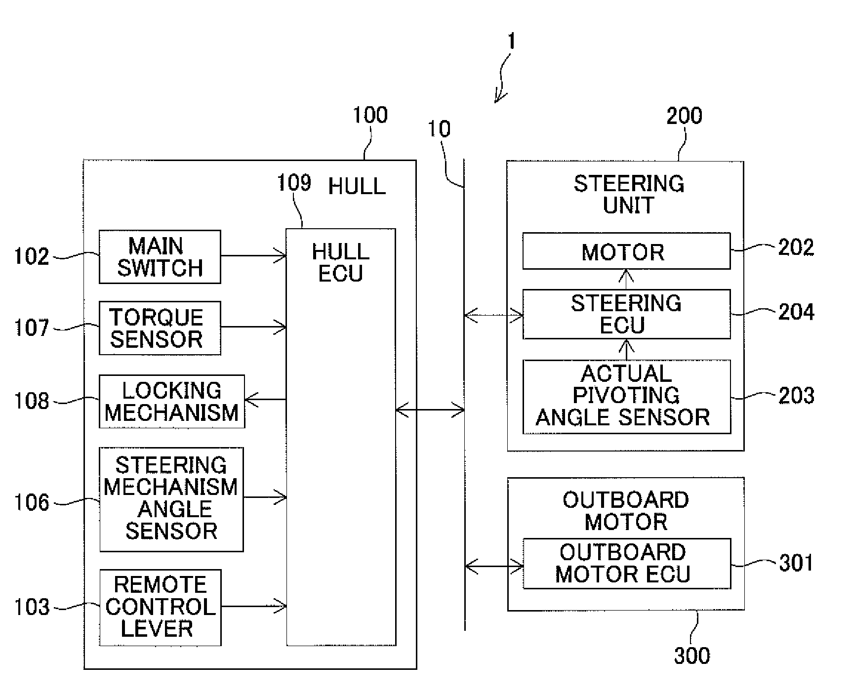 Marine vessel steering apparatus and marine vessel including the same