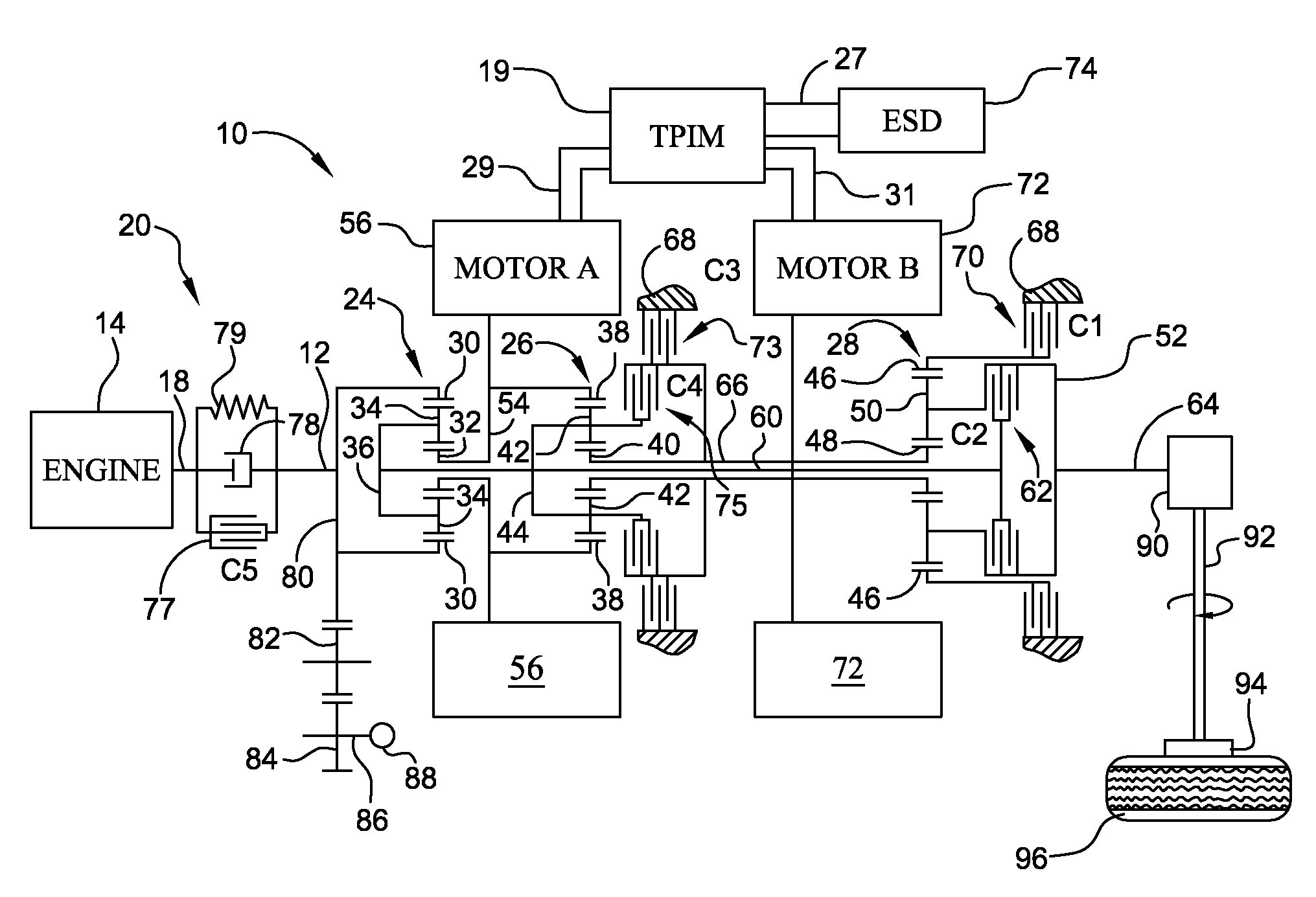 Apparatus and Method for Regulating Active Driveline Damping in Hybrid Vehicle Powertrain