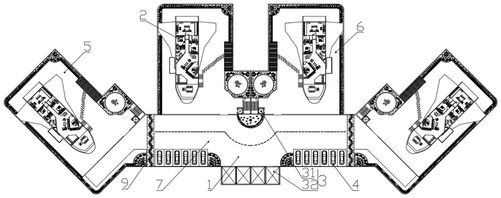 Full-prefabricated assembly type building