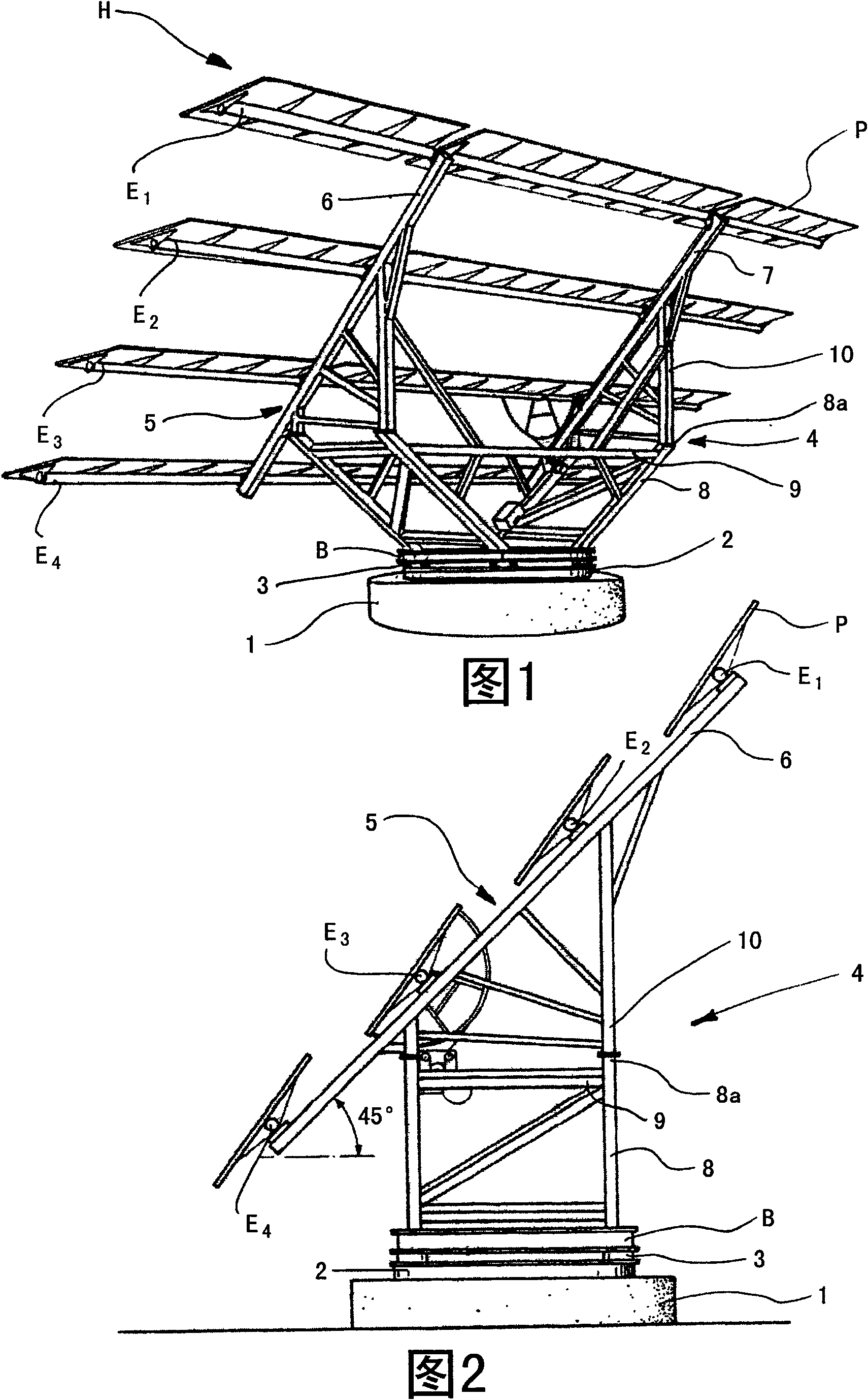 Biaxial solar tracker