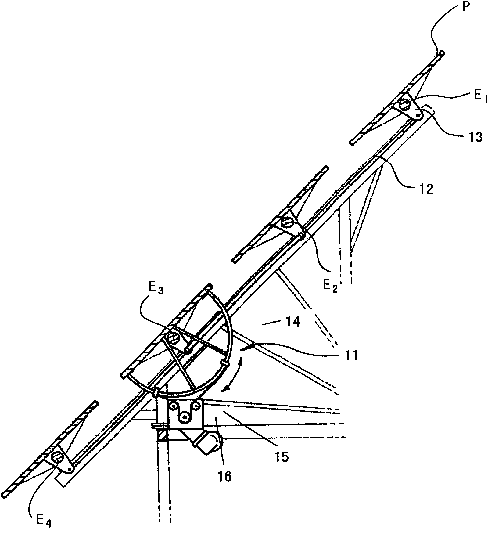 Biaxial solar tracker