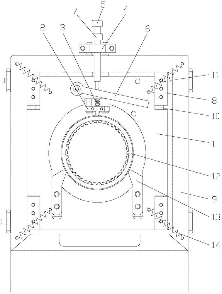 Broaching machine feeding plate