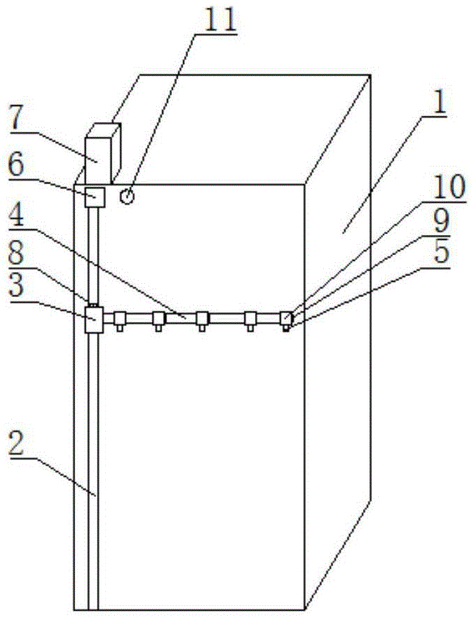 Server cabinet temperature monitoring device and monitoring method