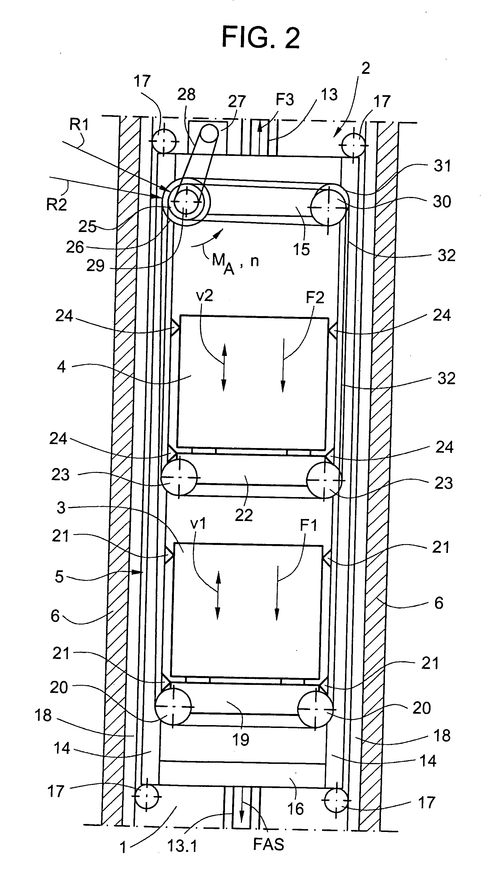 Equipment for fine positioning of the cars of a multi-stage car for an elevator