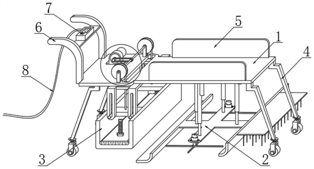 An asphalt road leveling device for municipal engineering