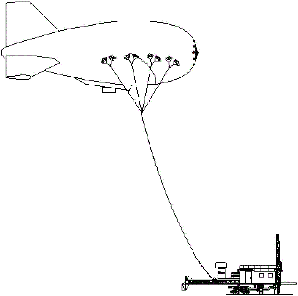 Balloon-borne power converter for tethered balloon