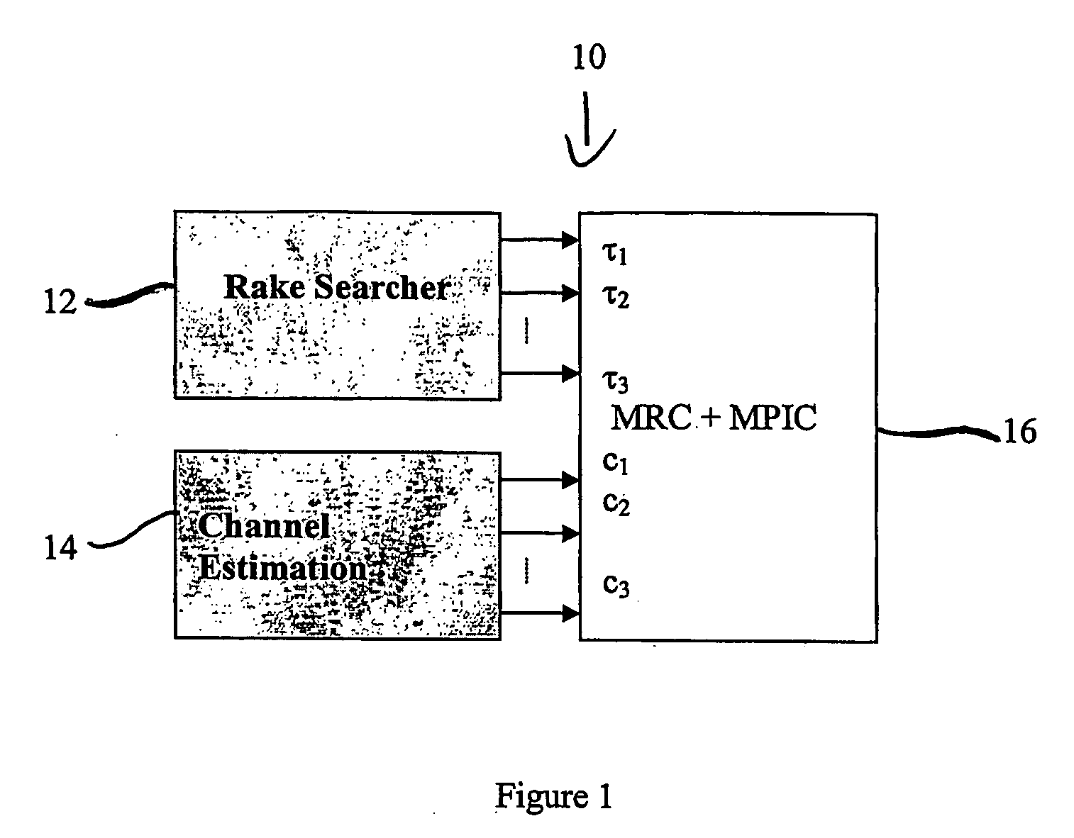 Rake receiver with multi-path interference accommodation