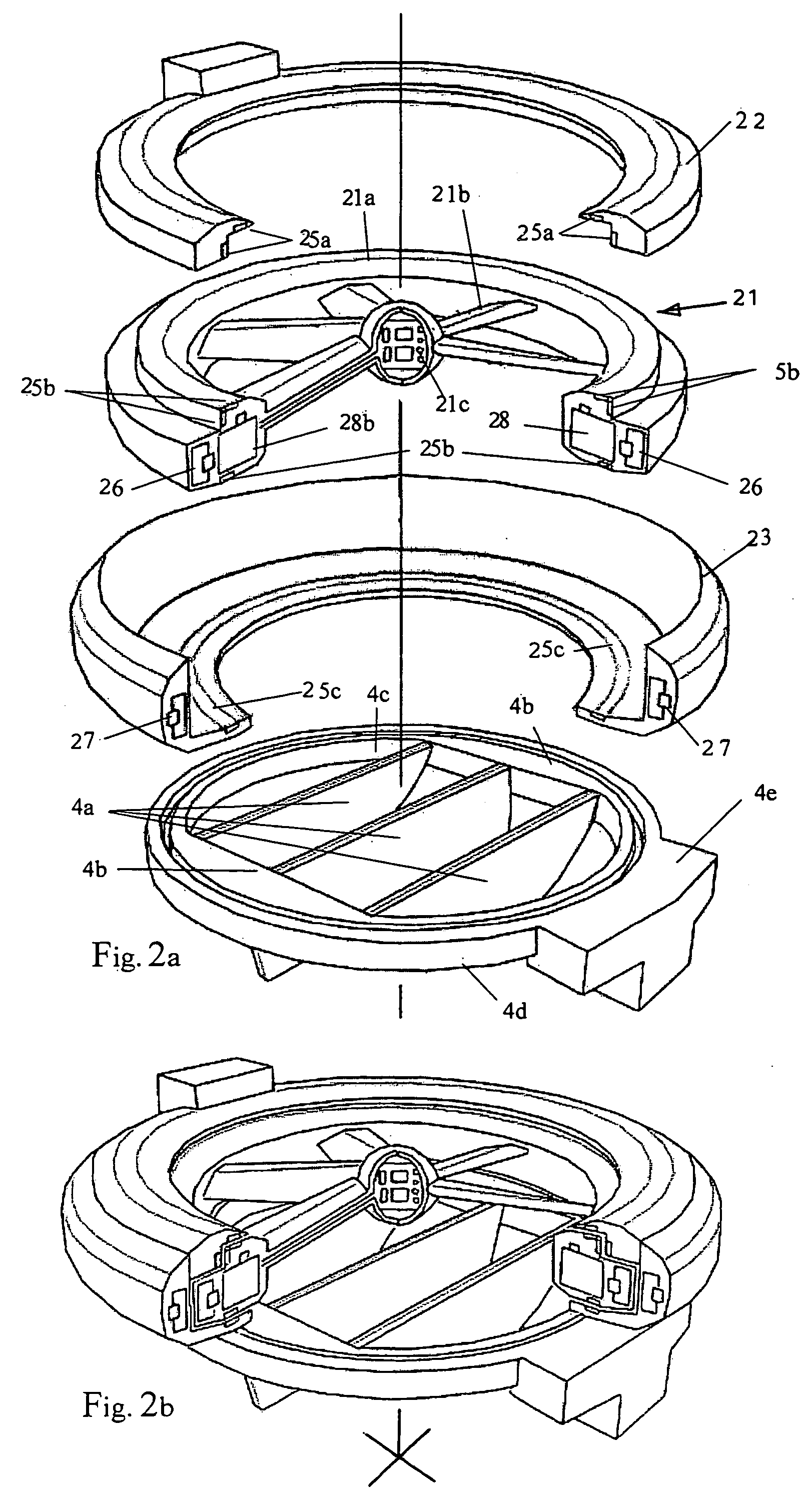 Quiet vertical takeoff and landing aircraft using ducted, magnetic induction air-impeller rotors