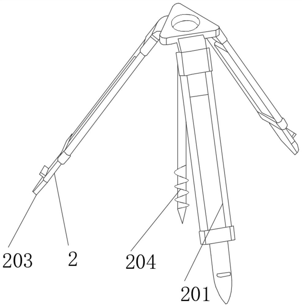 Engineering exploration auxiliary surveying and mapping device with contraction structure