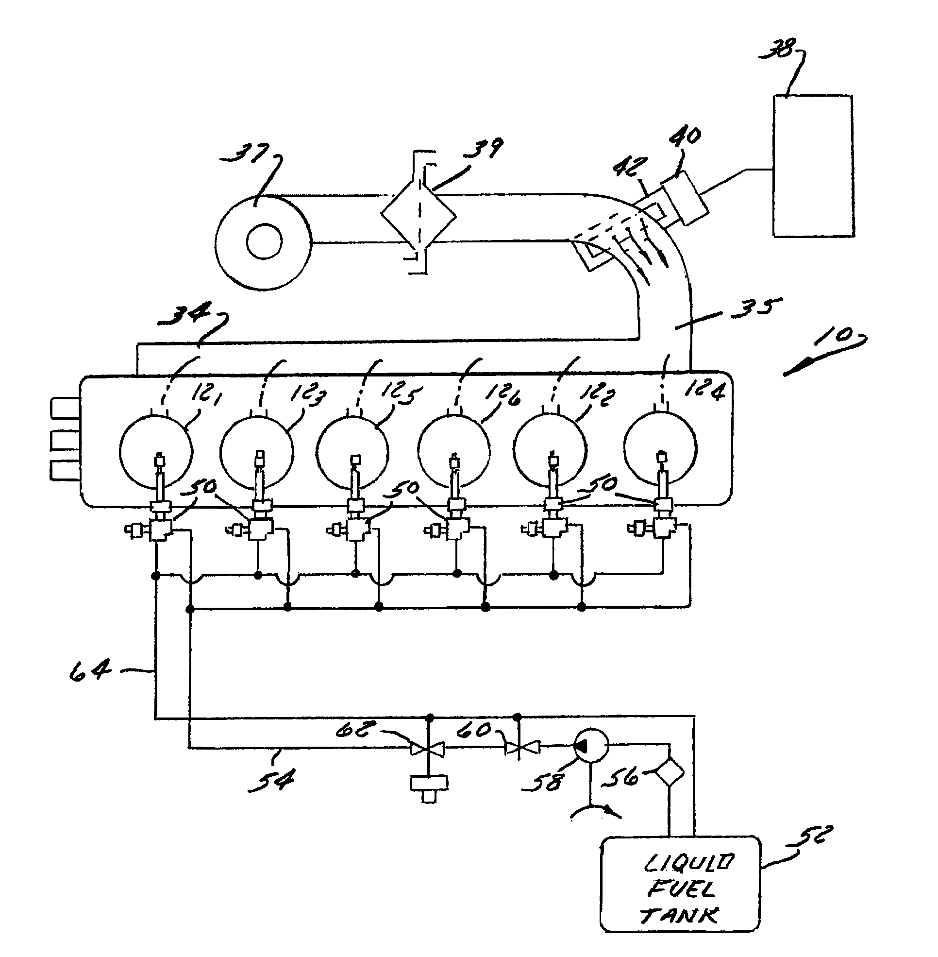 Method and apparatus for controlling liquid fuel delivery during transition between modes in a multimode engine