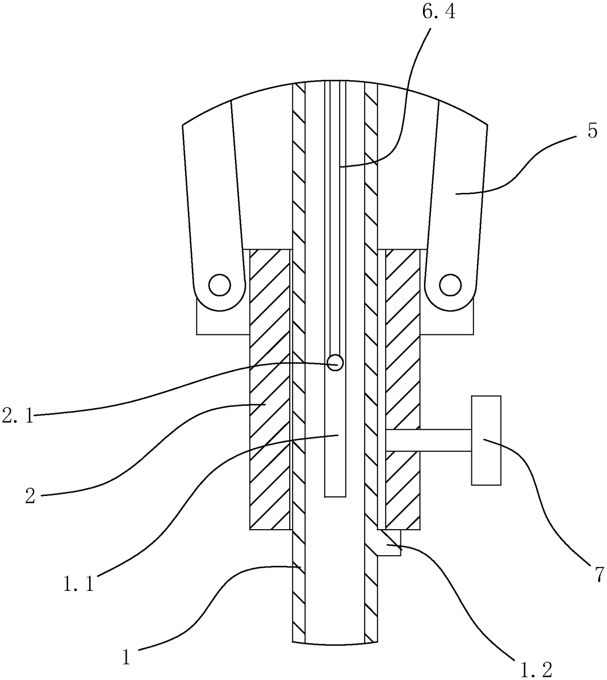 Electrical pole construction assisting mechanism for enlarging distance between overhead conductor lines