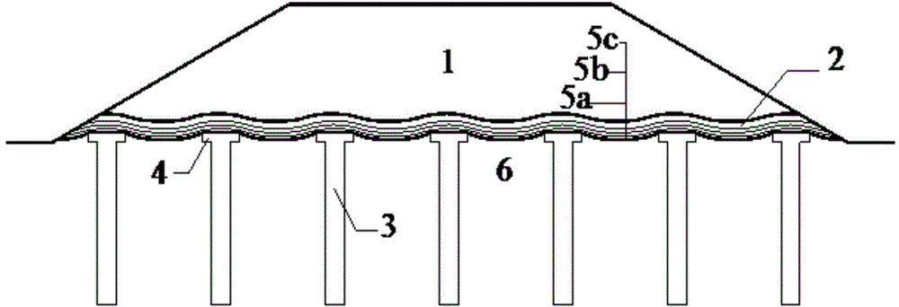 Calculation method of soil engineering grid tensile force inside multilayer ribbed cushion layer