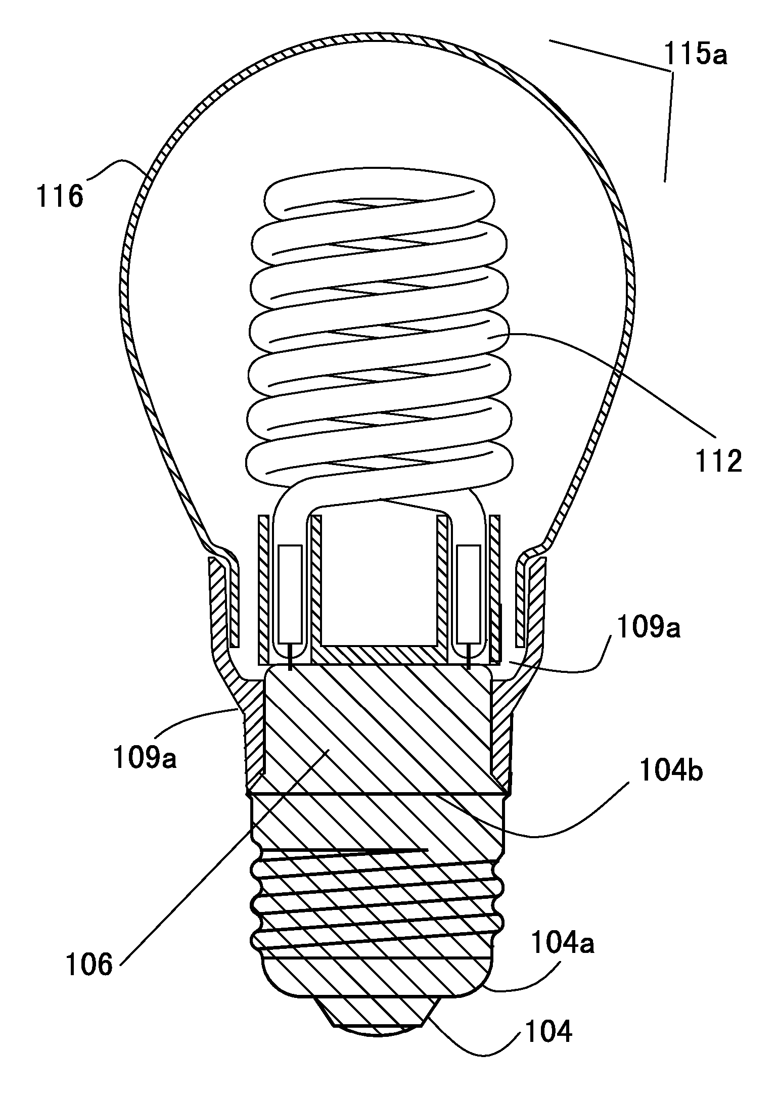 CCFL device with a solid heat-dissipation means