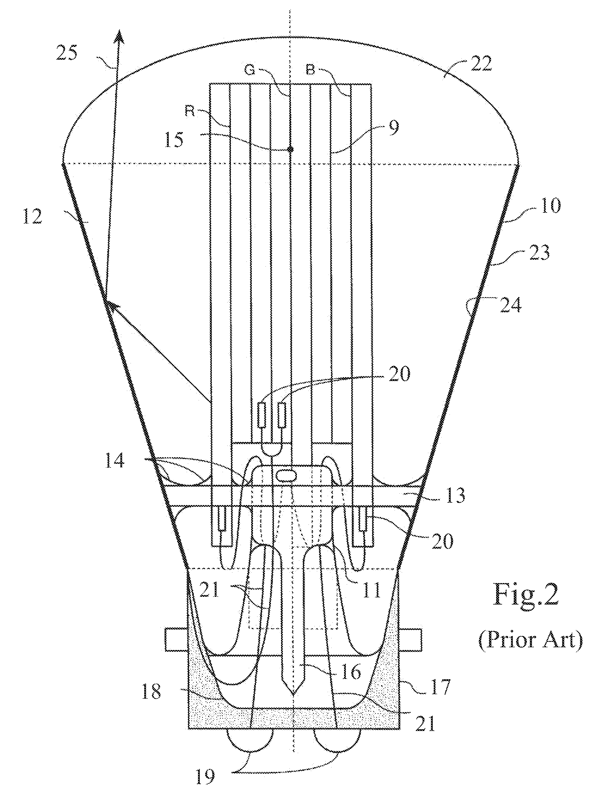 CCFL device with a solid heat-dissipation means