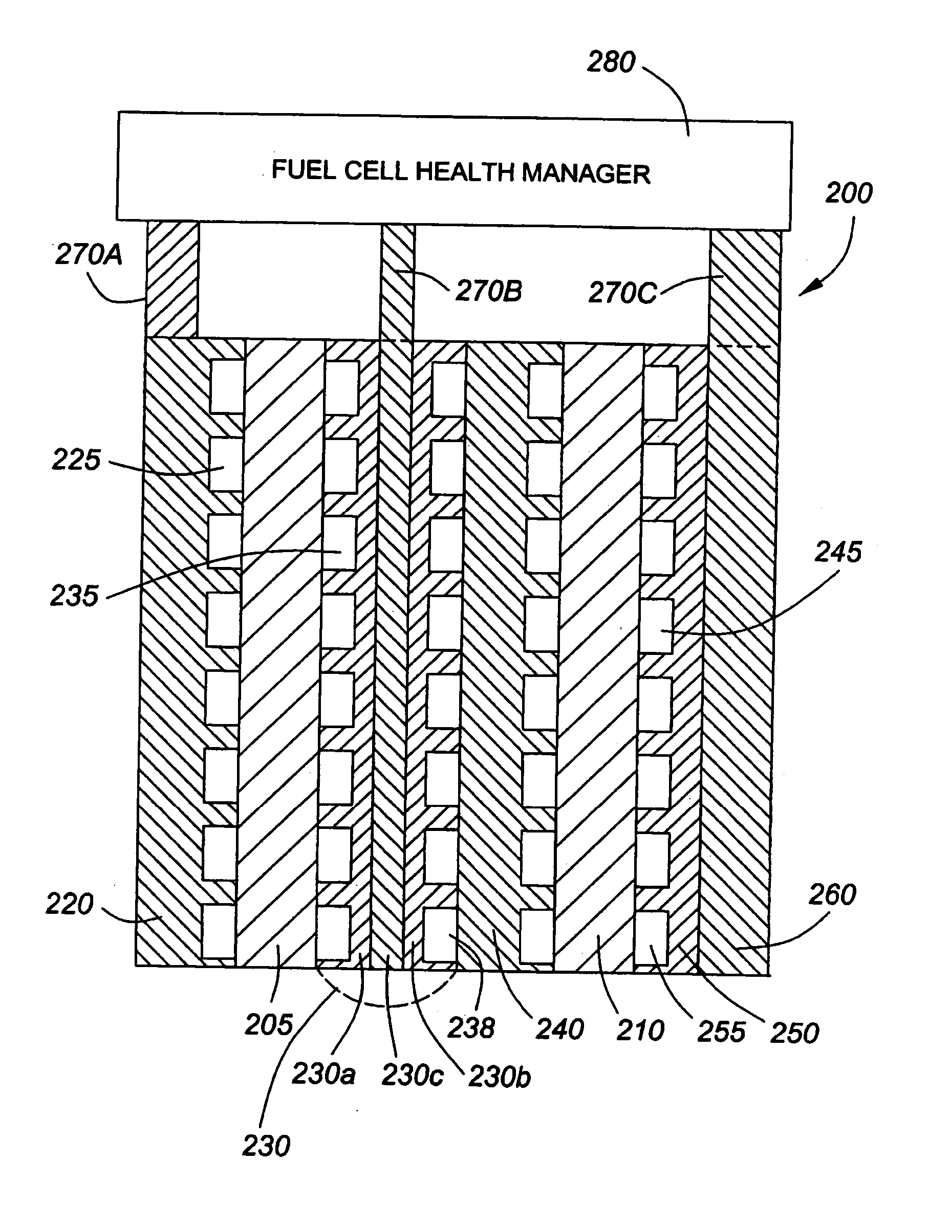 Electrical interconnect for a fuel cell stack