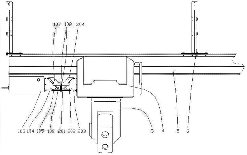 Fireproof suspended type automatic charging mechanism and work process thereof