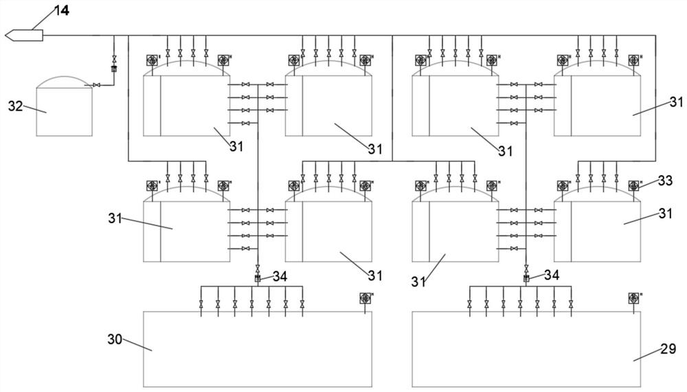 Foul gas collecting and treating system for chemical industry sewage