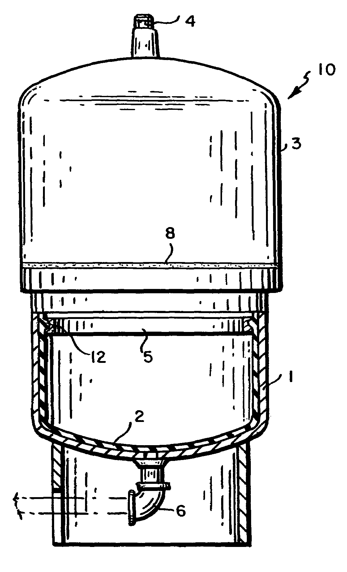 Mobile prepressurized diaphragm type fluid storage tank