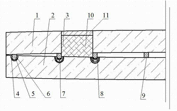 High-temperature-sheet-combination sealed convex vacuum glass with edges sealed by sealing grooves and manufacturing method thereof