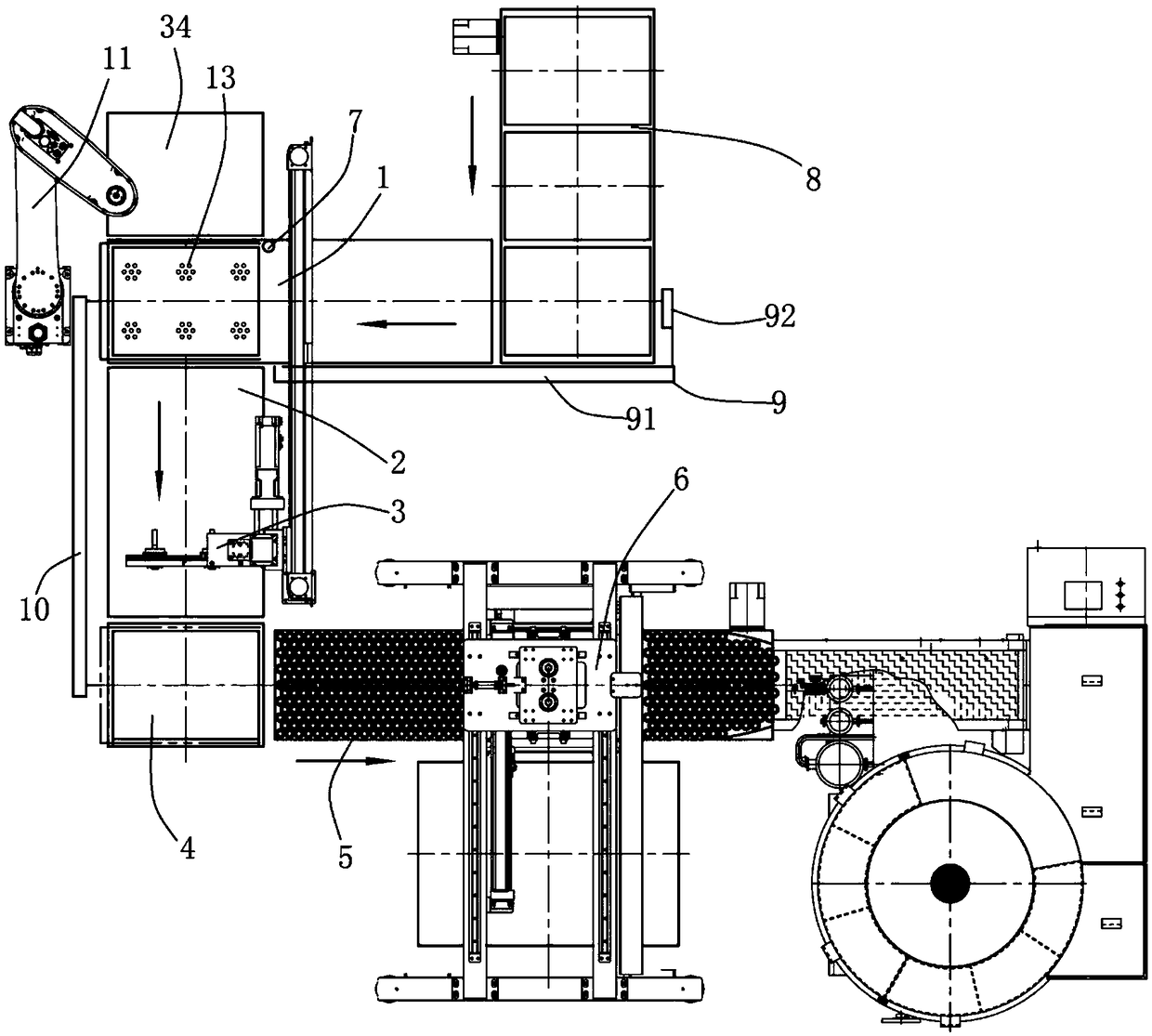 Unpackingg device for multi-purpose bottle package and unpacking method thereof