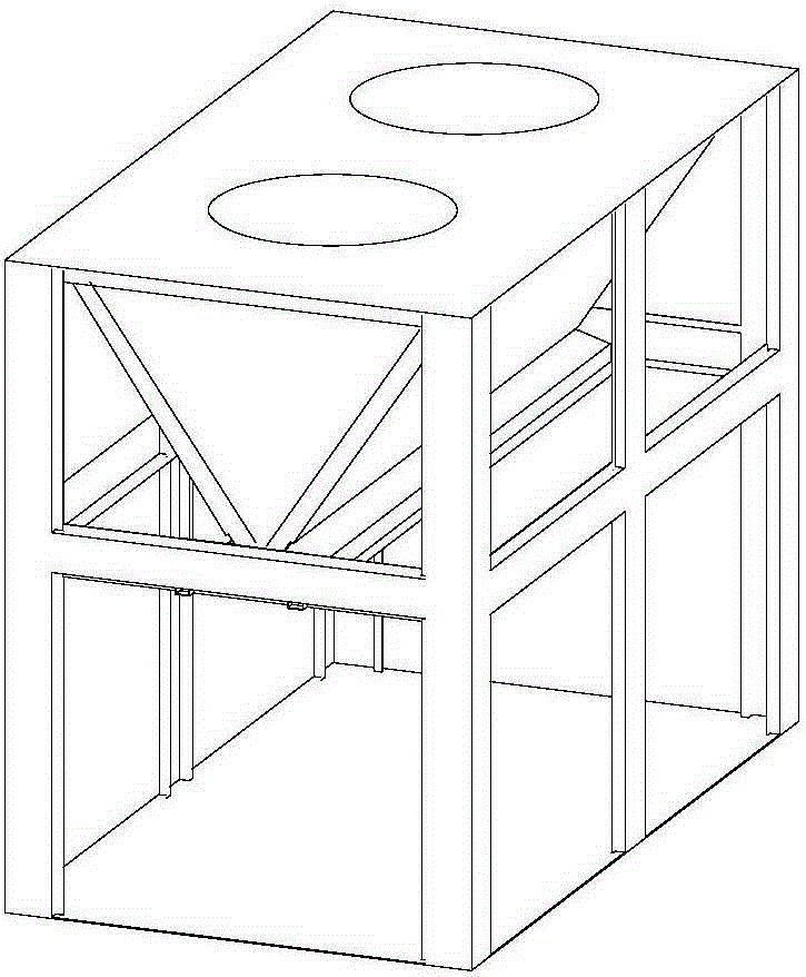 Grid-plate-type V-shaped heat exchange device