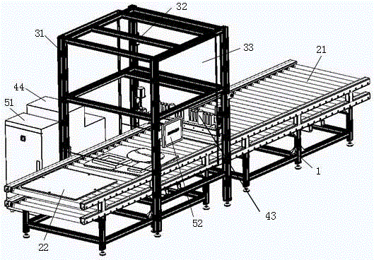 Plate type workpiece glue injection robot system and glue injection method thereof