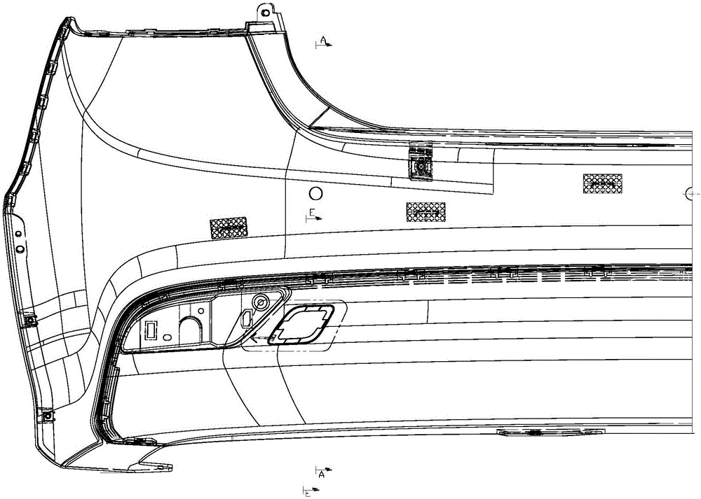 Rear bumper mask assembly