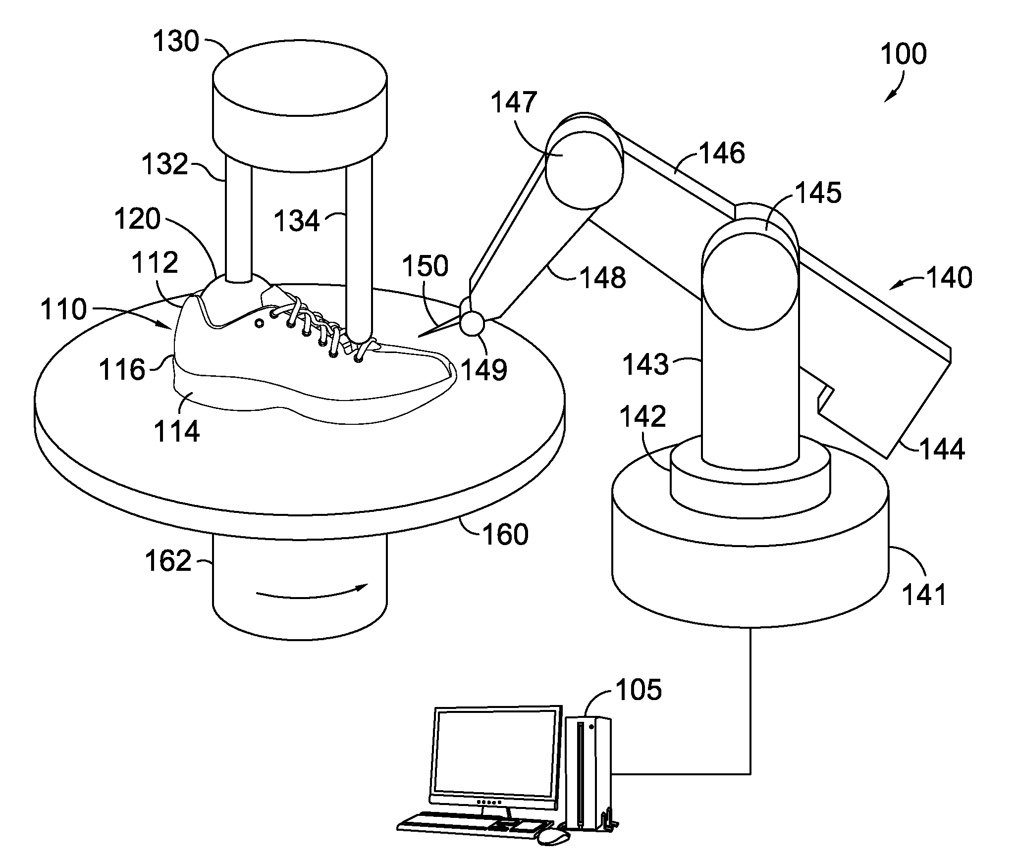 Digital bite line creation for shoe assembly