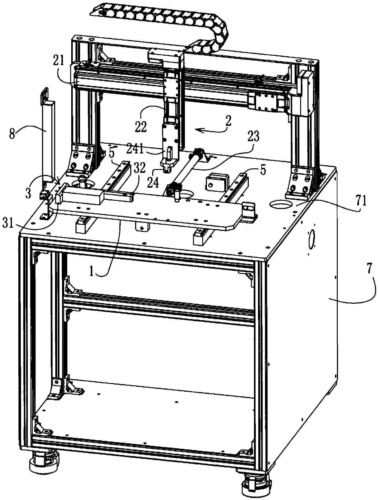 Magnetic pole detecting machine of linear motor