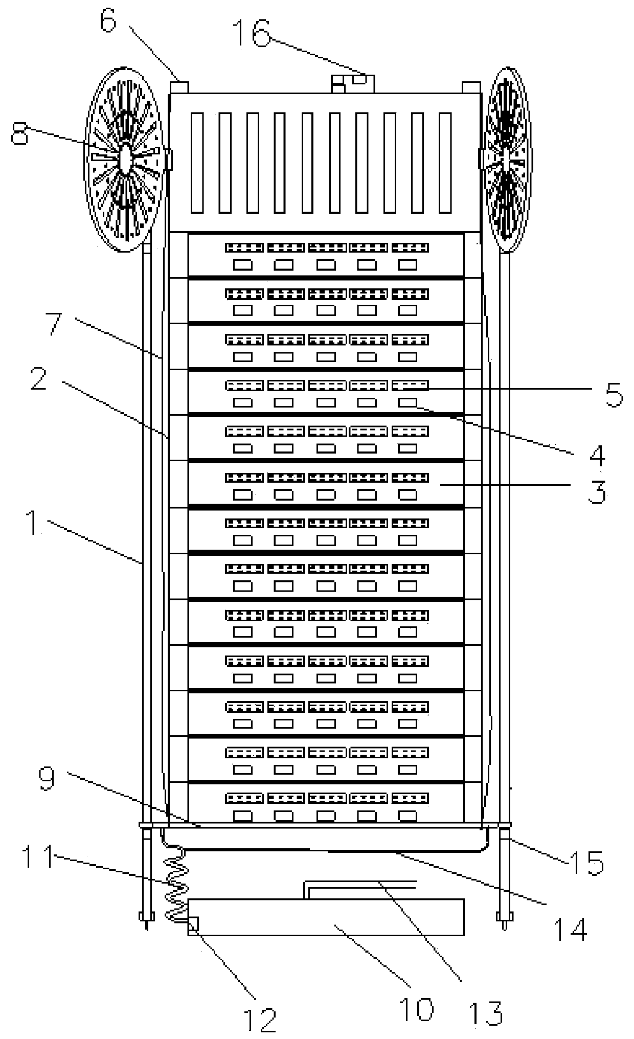 A wall-mounted agricultural planting frame