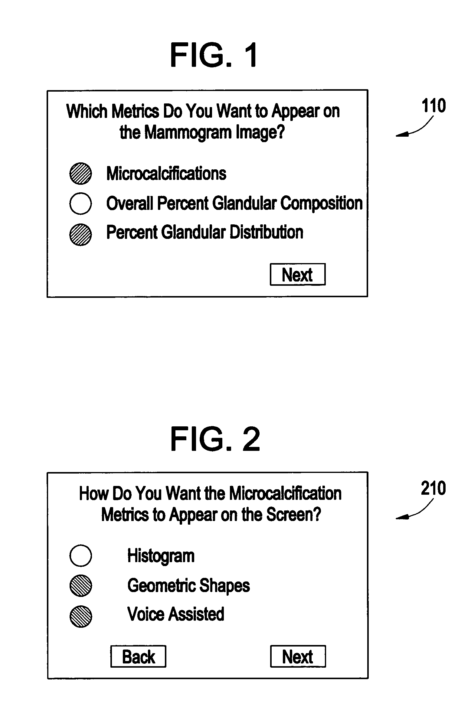 Method and apparatus for providing mammographic image metrics to a clinician