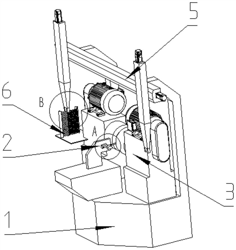 Automatic feeding and grinding equipment for table knives