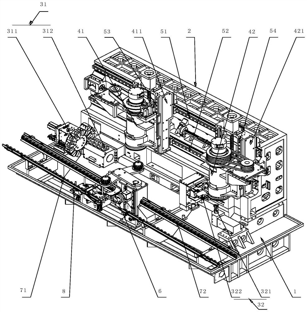 An automatic production line for processing disc-shaped workpieces