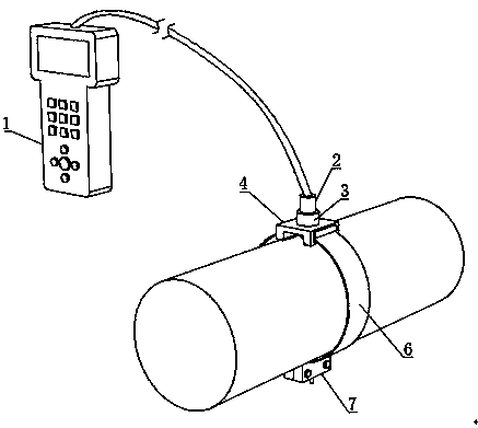 Stainless steel tube ultrasonic thickness measuring device with novel probe