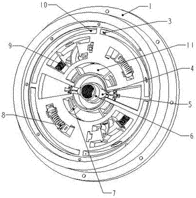 Torsional vibration reducing device based on hydraulic damping cam