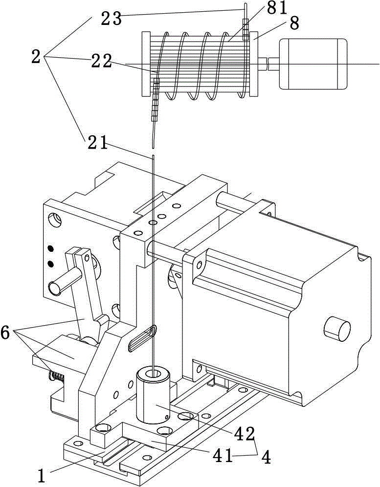 Embroidery bead feeding device and feeding method