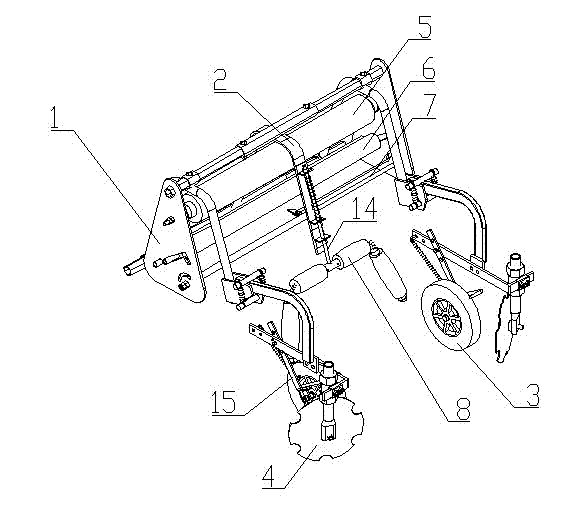 Mulch applicator special for tobacco field