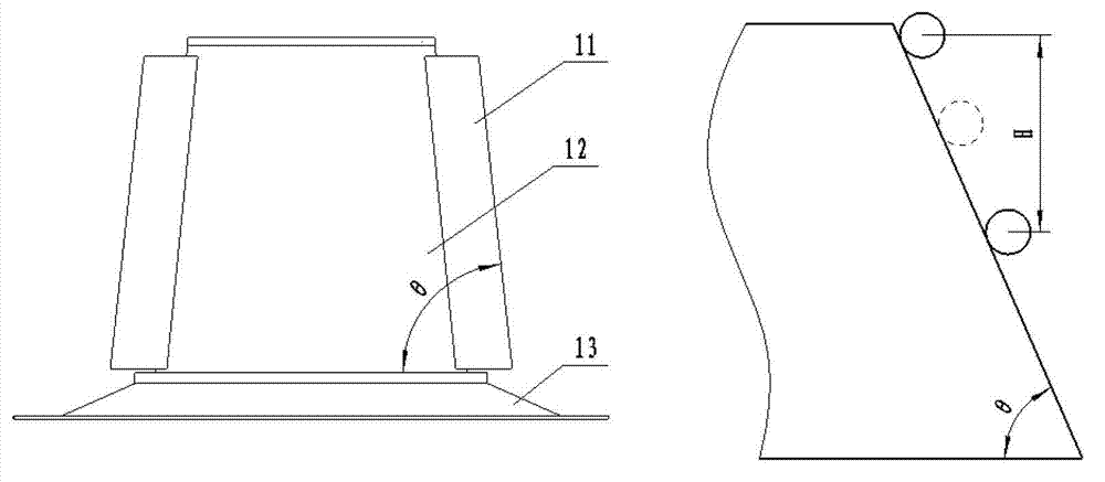 Double disc type rotating cropper cradling feeding mode and device