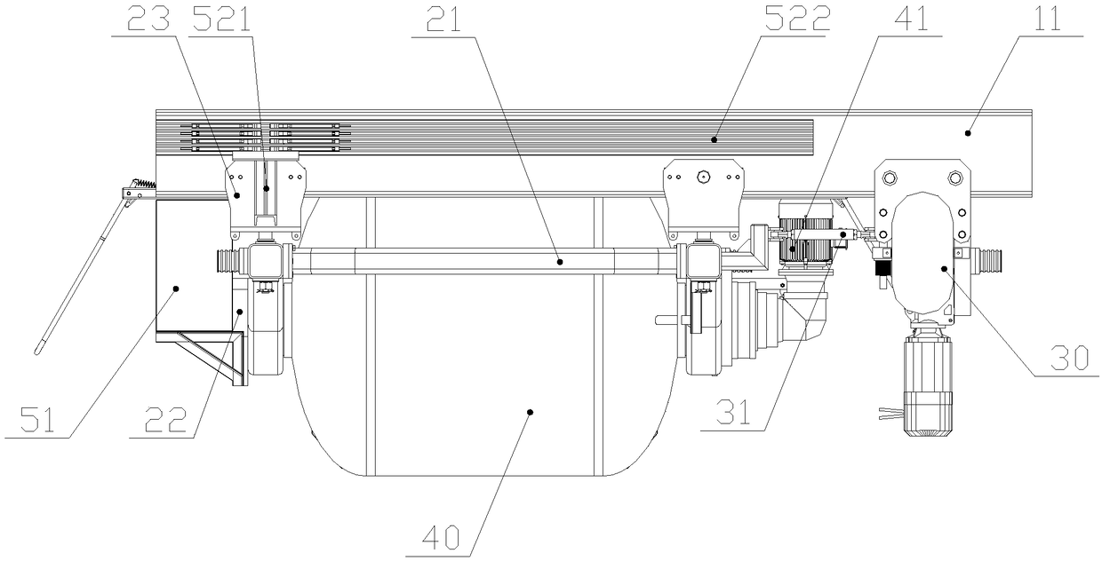 Downwardly-walking concrete conveying device