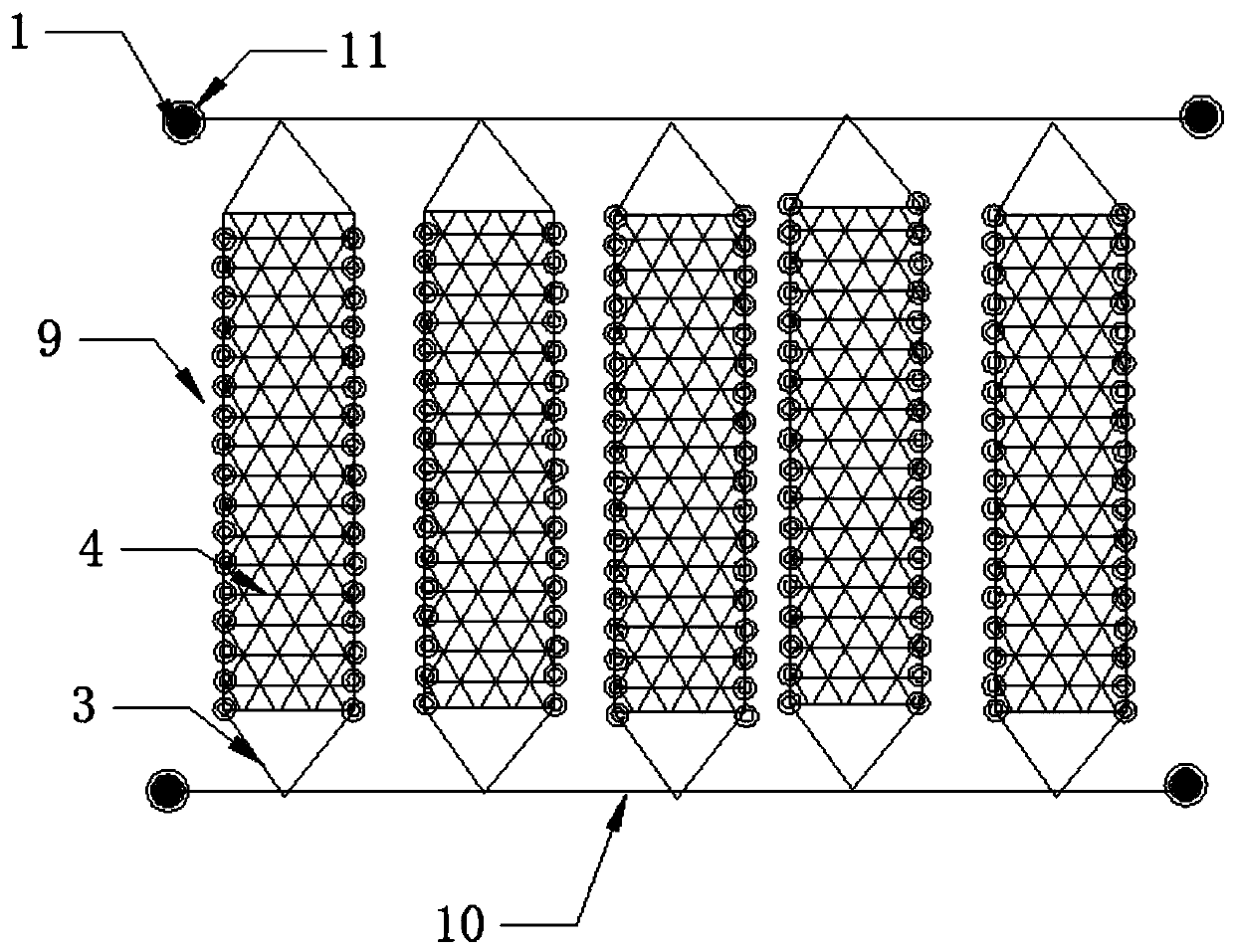 Water body ecological self-organizing repair system guided by photocatalysis in advance and using method thereof