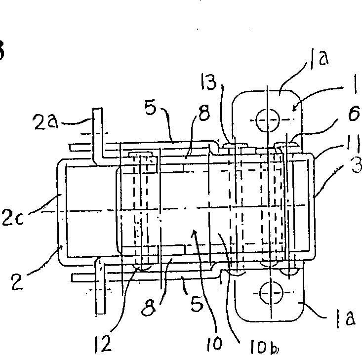 Hinge with seven pivots