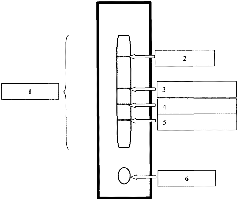 Triple immune colloidal gold rapid detection card and its preparation and use method