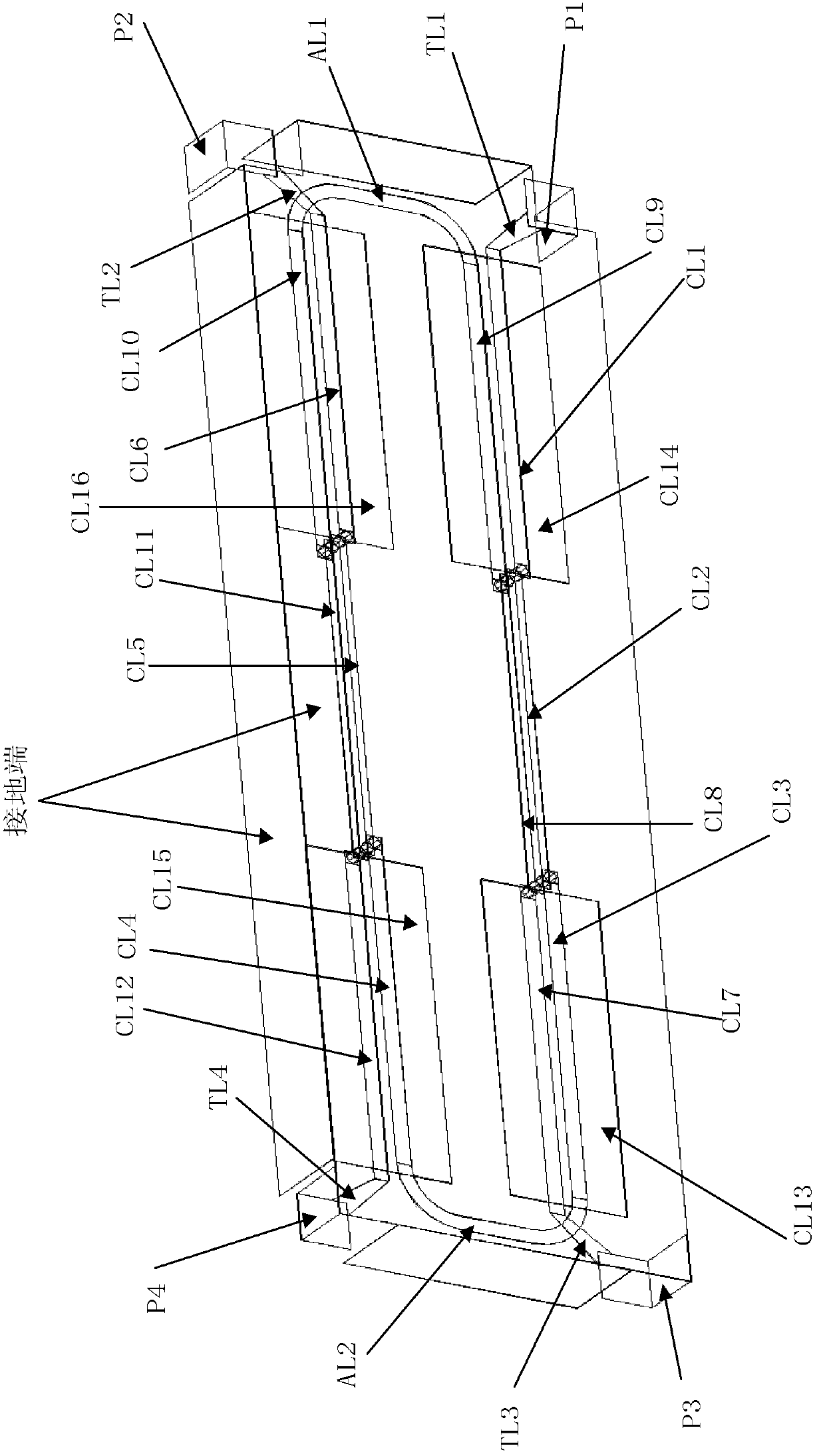 C-waveband ultra-wideband multi-octave miniature directional coupler