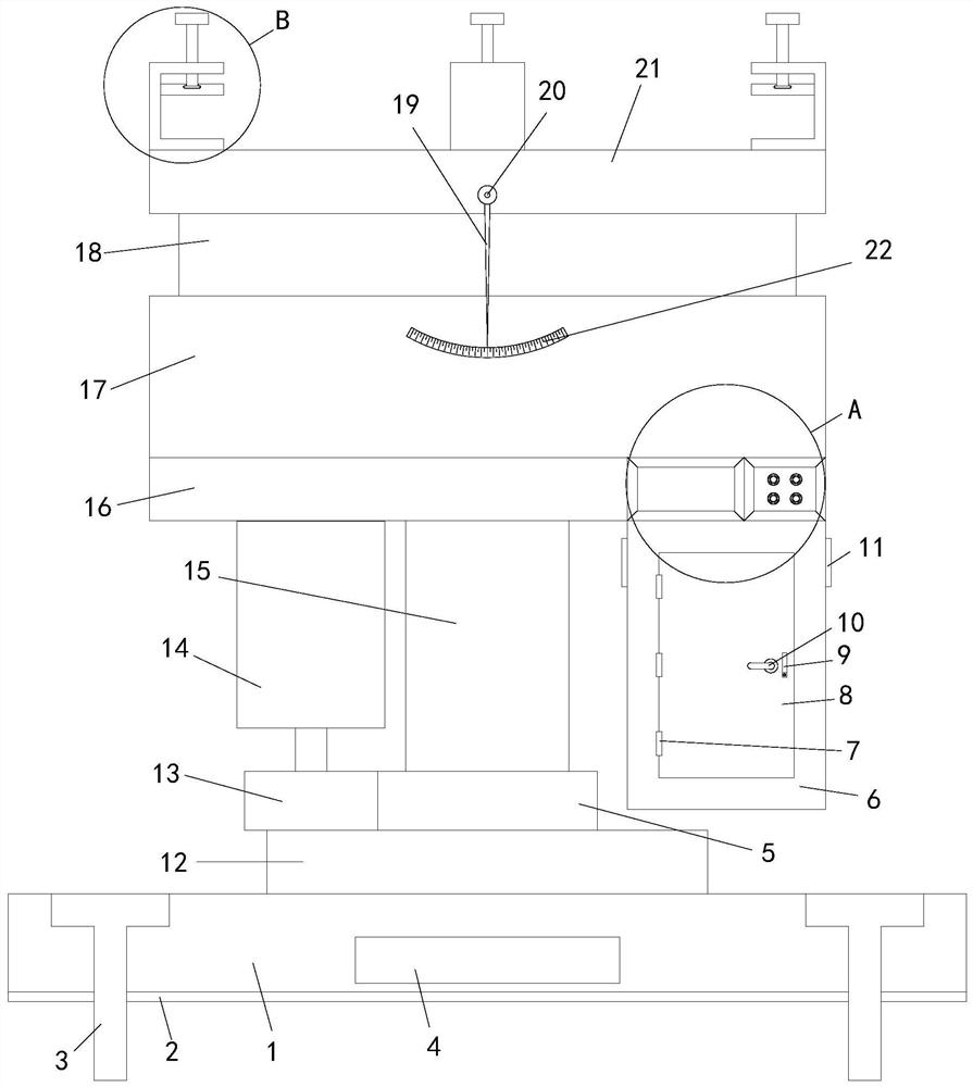 Industrial robot connecting base with angle convenient to adjust and using method of industrial robot connecting base