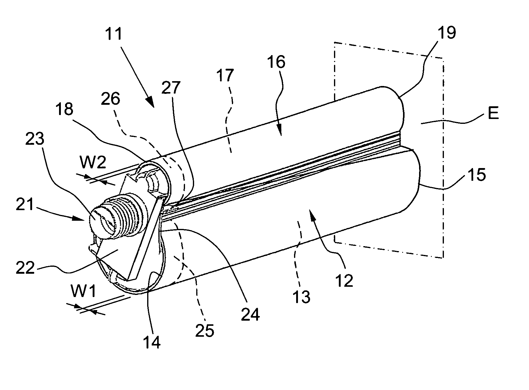 Cartridge for an ejectable compound